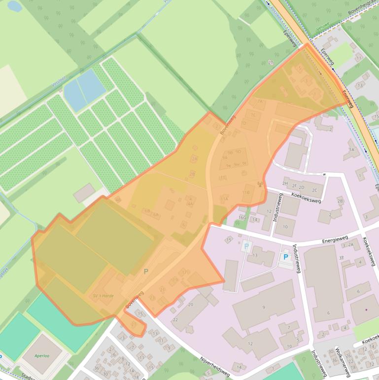 Kaart van postcodegebied 8084PB.