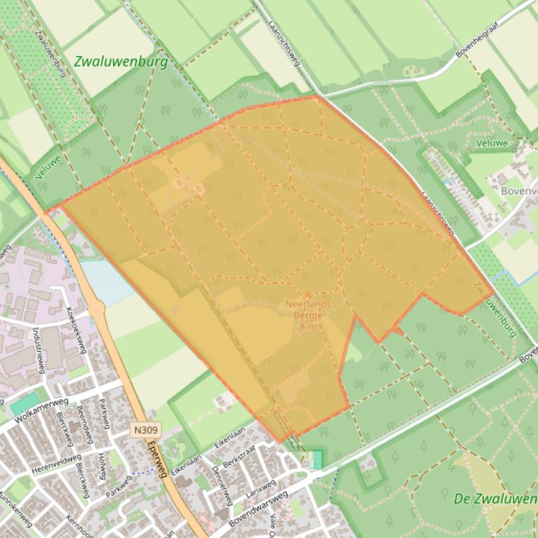 Kaart van postcodegebied 8084PC.