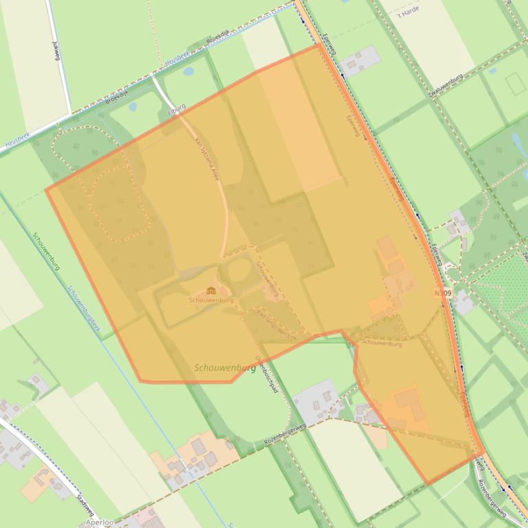 Kaart van postcodegebied 8084PE.