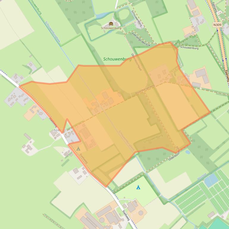 Kaart van postcodegebied 8084PG.