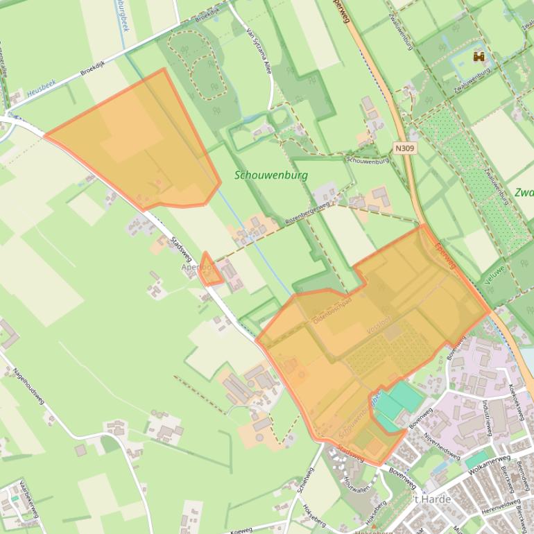 Kaart van postcodegebied 8084PH.