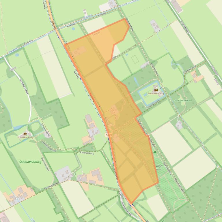 Kaart van postcodegebied 8084RB.