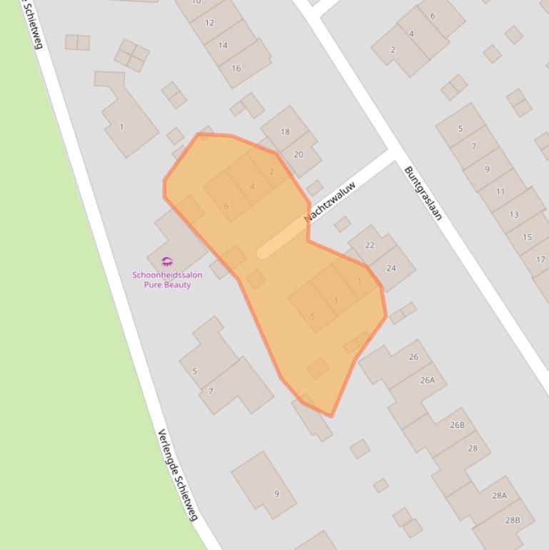 Kaart van postcodegebied 8084RE.