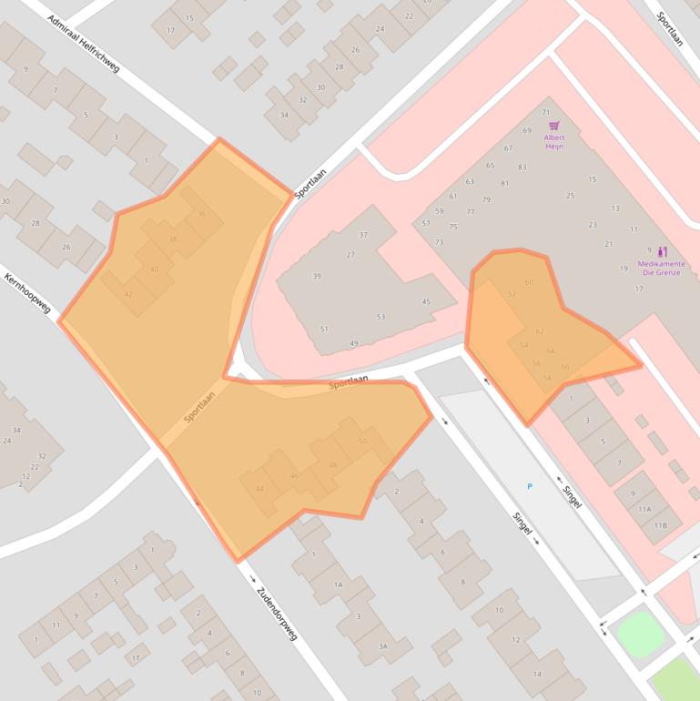 Kaart van postcodegebied 8084VC.