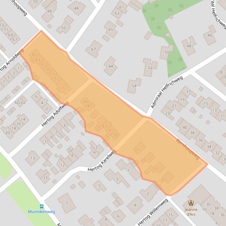 Kaart van postcodegebied 8084VJ.