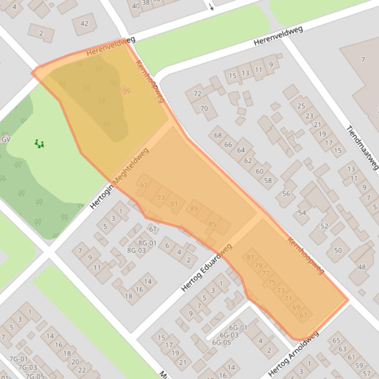 Kaart van postcodegebied 8084VK.