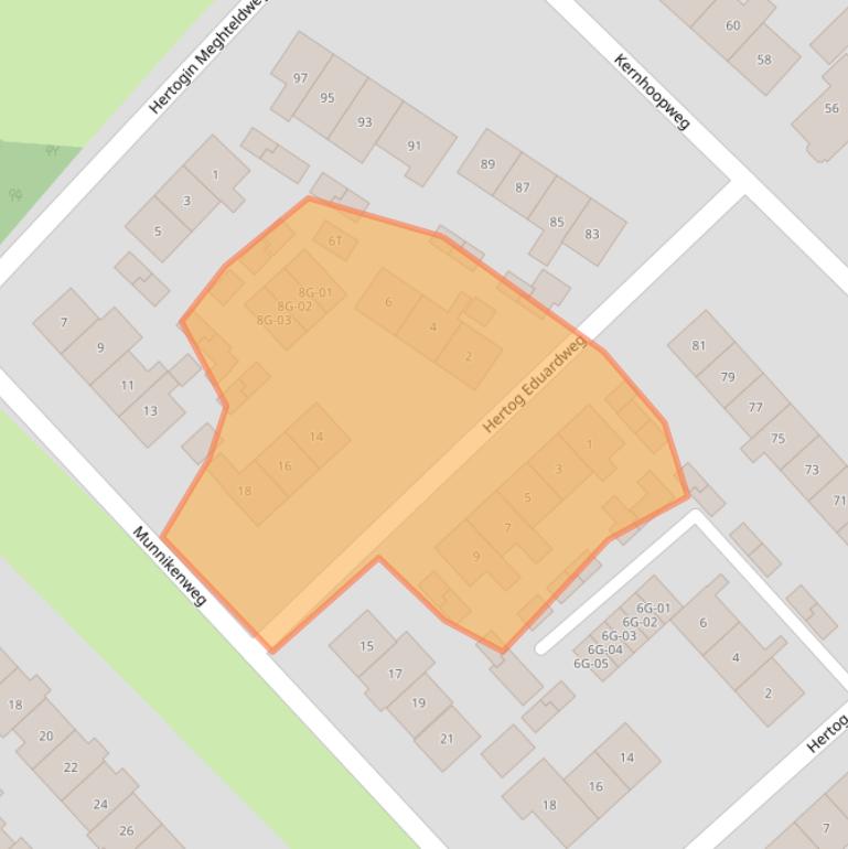 Kaart van postcodegebied 8084VV.