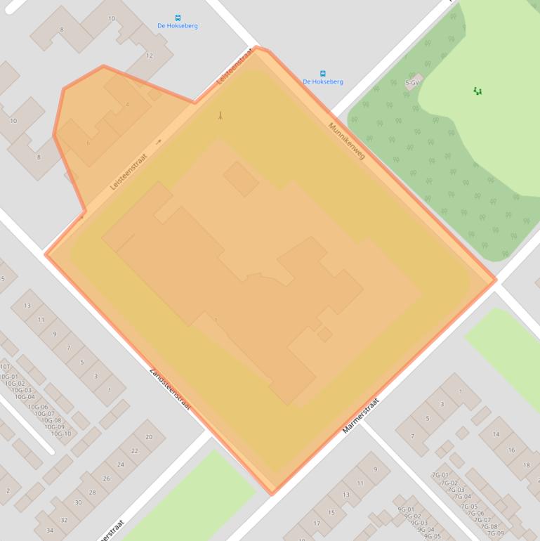 Kaart van postcodegebied 8084XE.