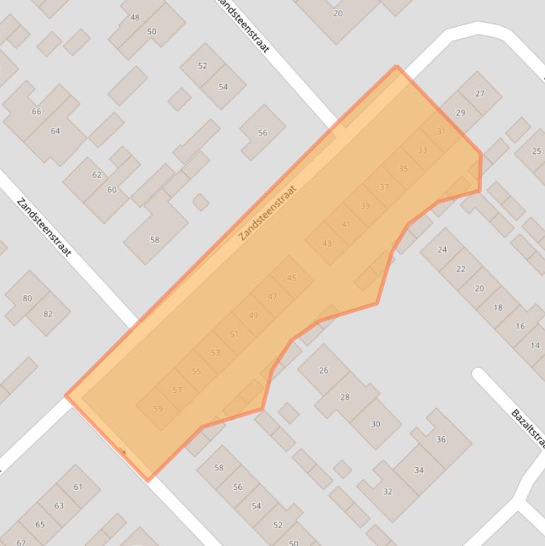 Kaart van postcodegebied 8084XH.