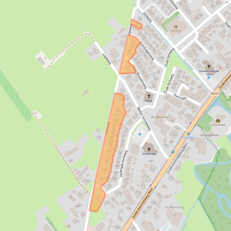 Kaart van postcodegebied 8085AX.