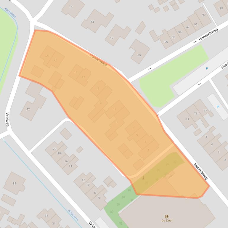 Kaart van postcodegebied 8085BN.