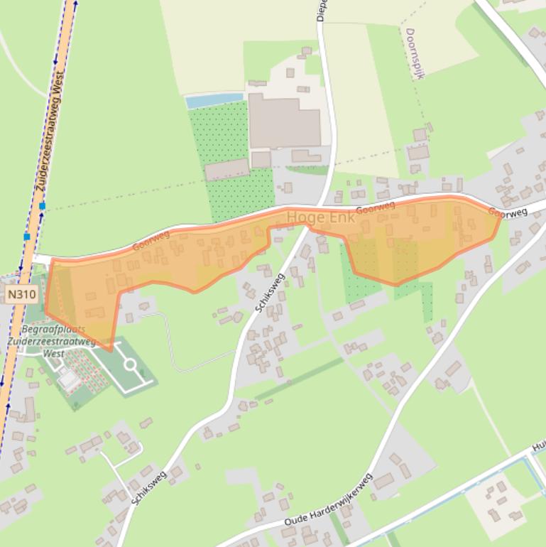Kaart van postcodegebied 8085PC.