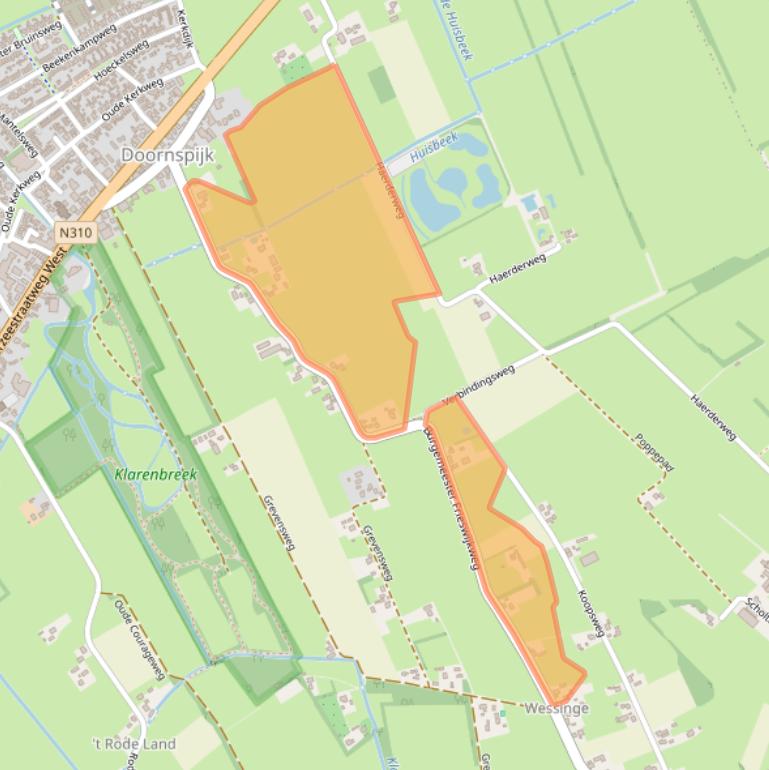 Kaart van postcodegebied 8085RA.