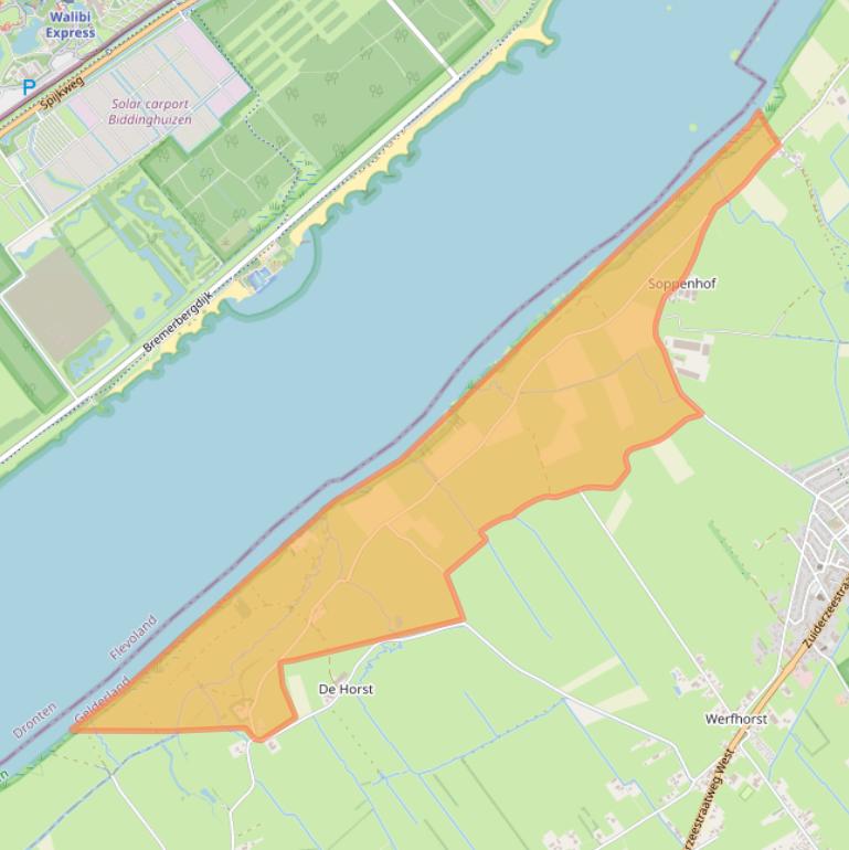 Kaart van postcodegebied 8085TB.