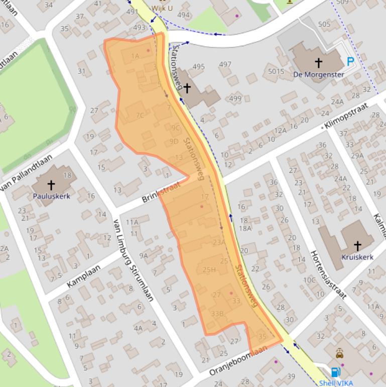 Kaart van postcodegebied 8091AA.