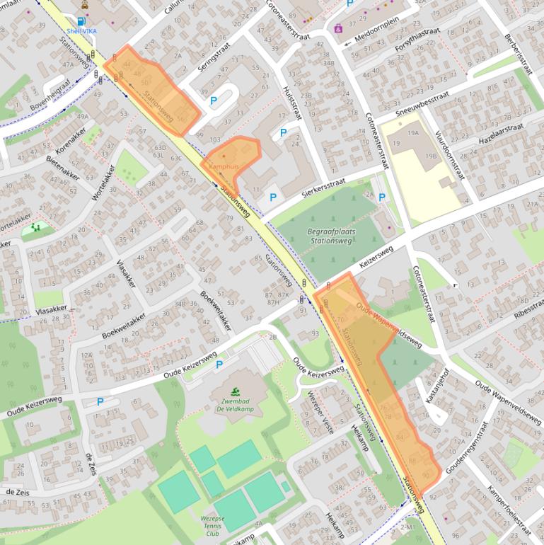 Kaart van postcodegebied 8091AE.