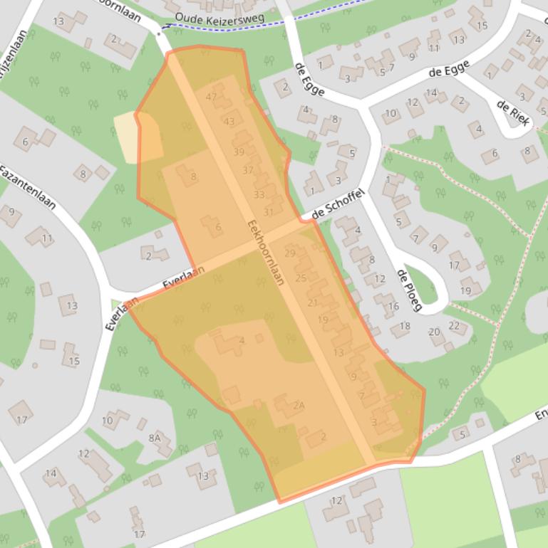 Kaart van postcodegebied 8091AK.