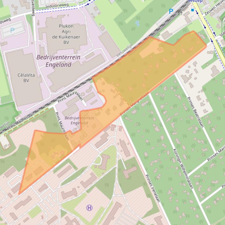 Kaart van postcodegebied 8091AV.