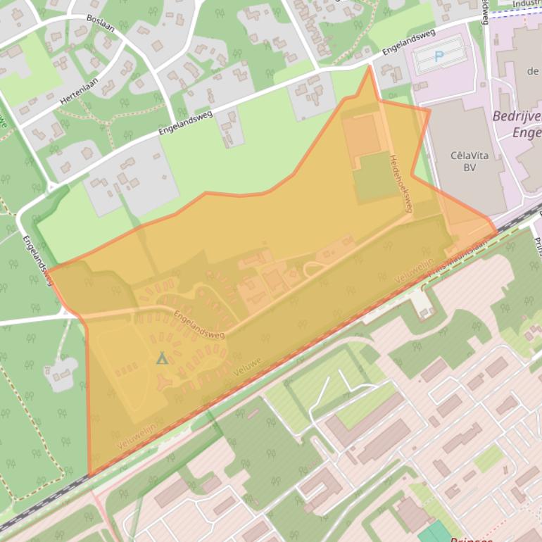 Kaart van postcodegebied 8091BC.