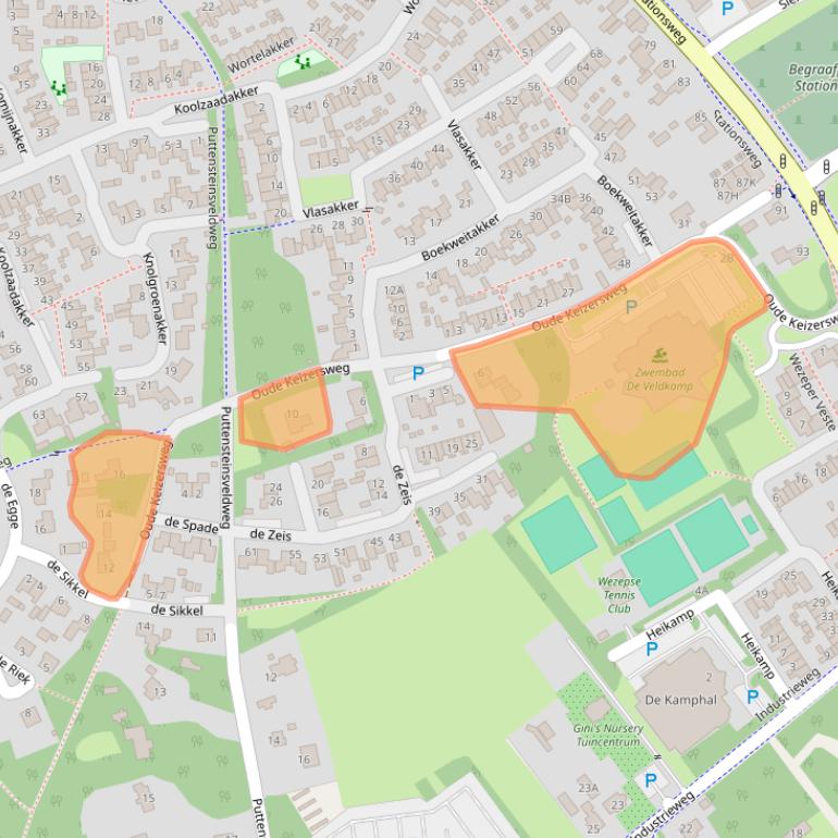 Kaart van postcodegebied 8091BR.