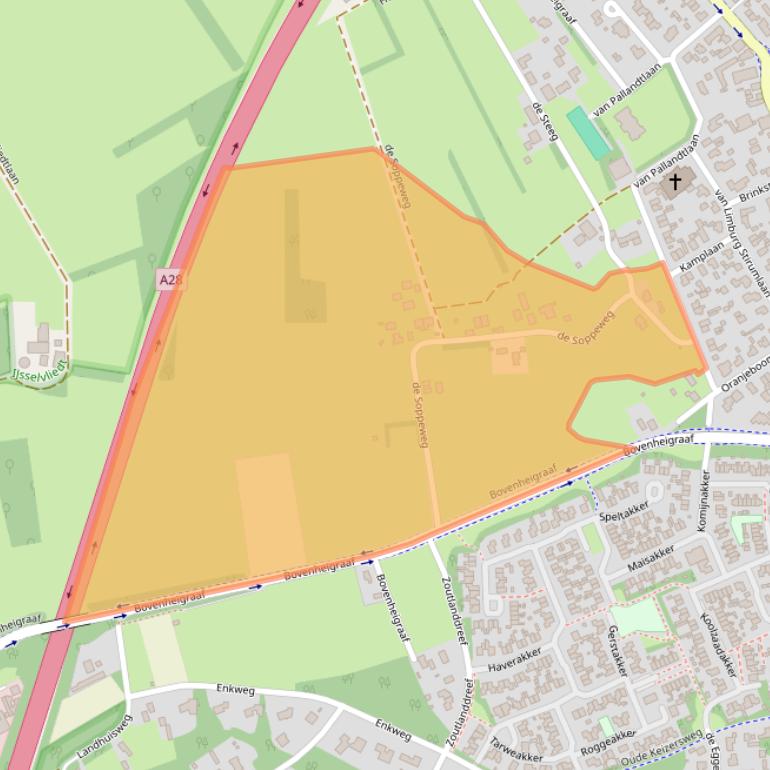 Kaart van postcodegebied 8091CB.