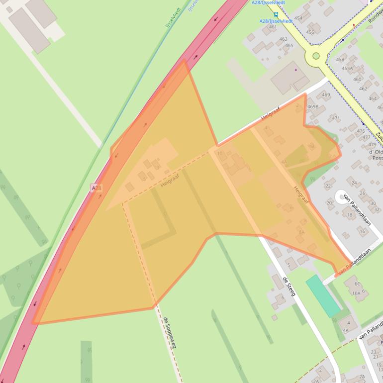 Kaart van postcodegebied 8091CD.