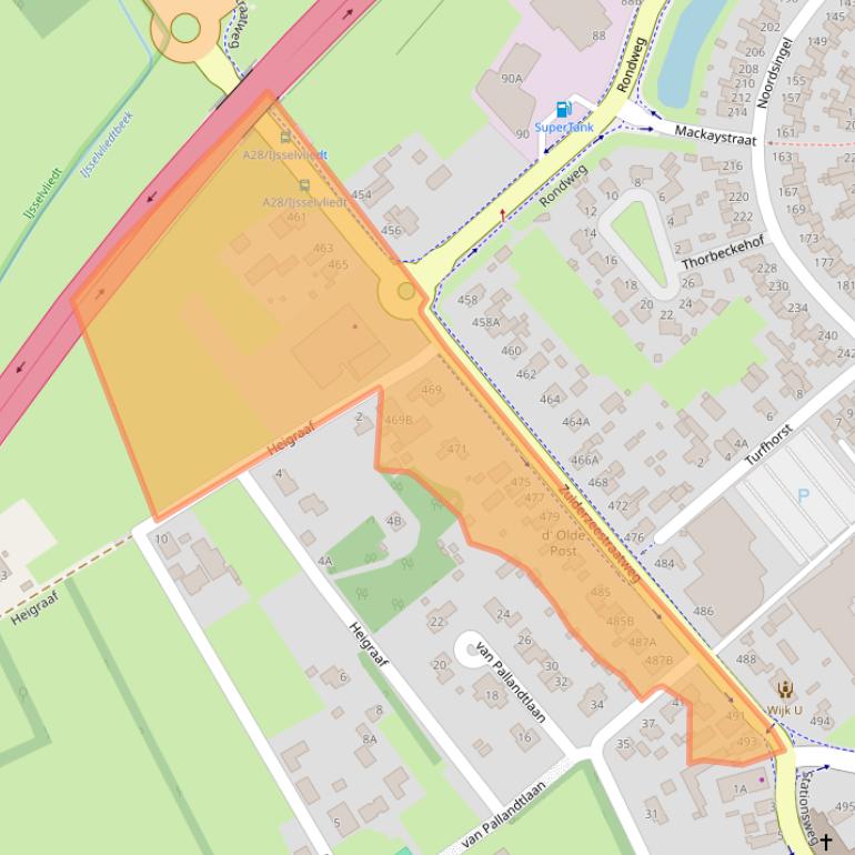 Kaart van postcodegebied 8091CM.