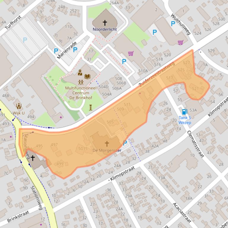 Kaart van postcodegebied 8091CN.