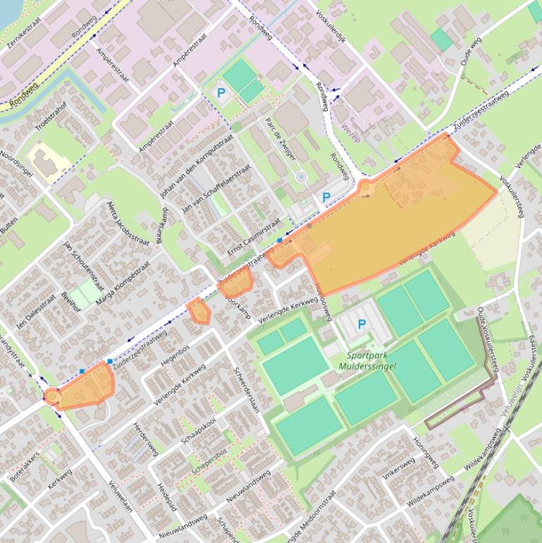 Kaart van postcodegebied 8091CR.