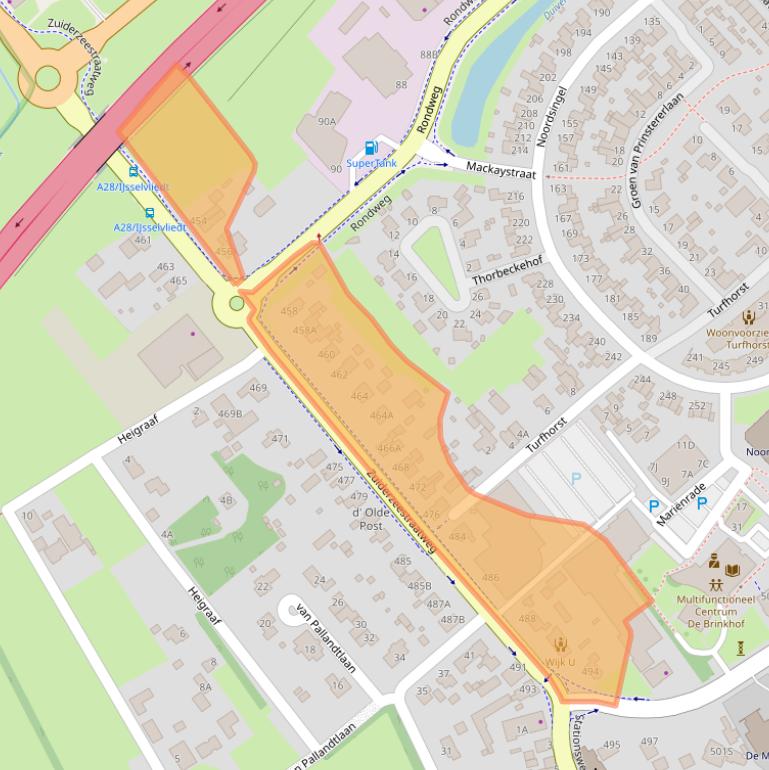 Kaart van postcodegebied 8091CS.