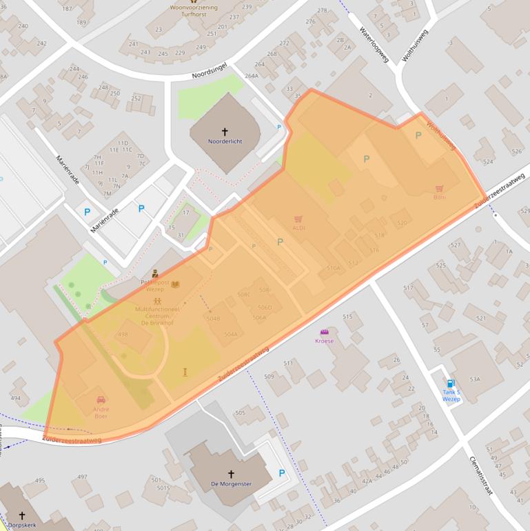 Kaart van postcodegebied 8091CT.