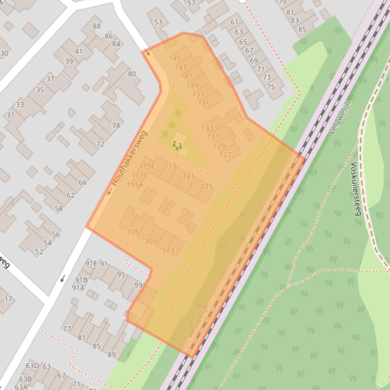 Kaart van postcodegebied 8091DE.