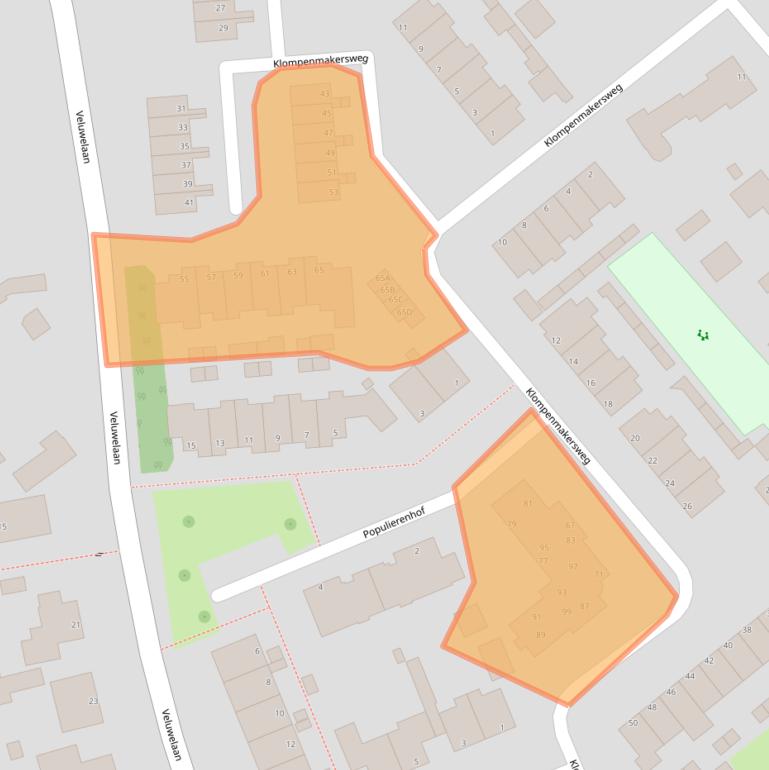 Kaart van postcodegebied 8091DS.