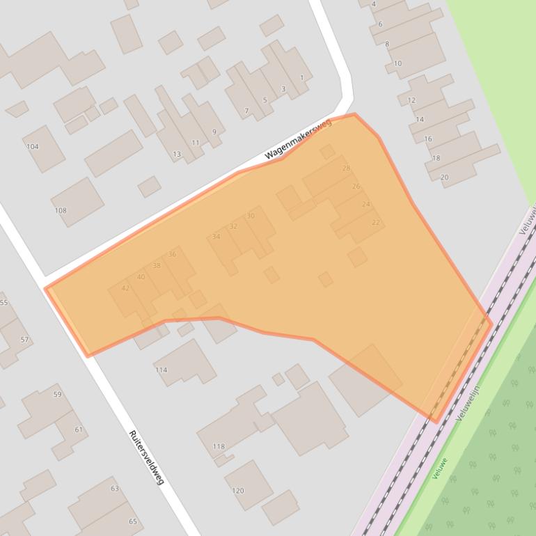 Kaart van postcodegebied 8091DW.