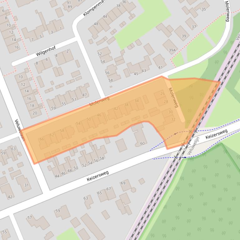 Kaart van postcodegebied 8091DZ.