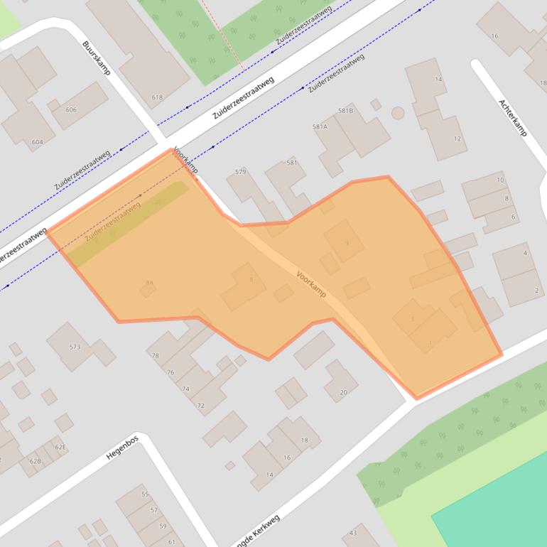 Kaart van postcodegebied 8091EN.