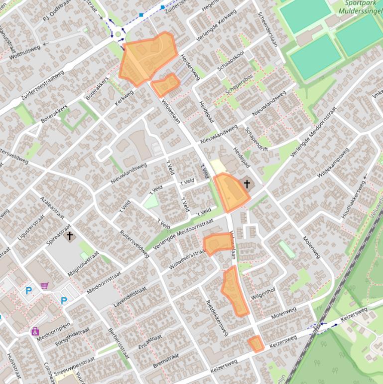 Kaart van postcodegebied 8091ER.