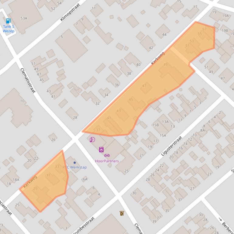 Kaart van postcodegebied 8091ET.