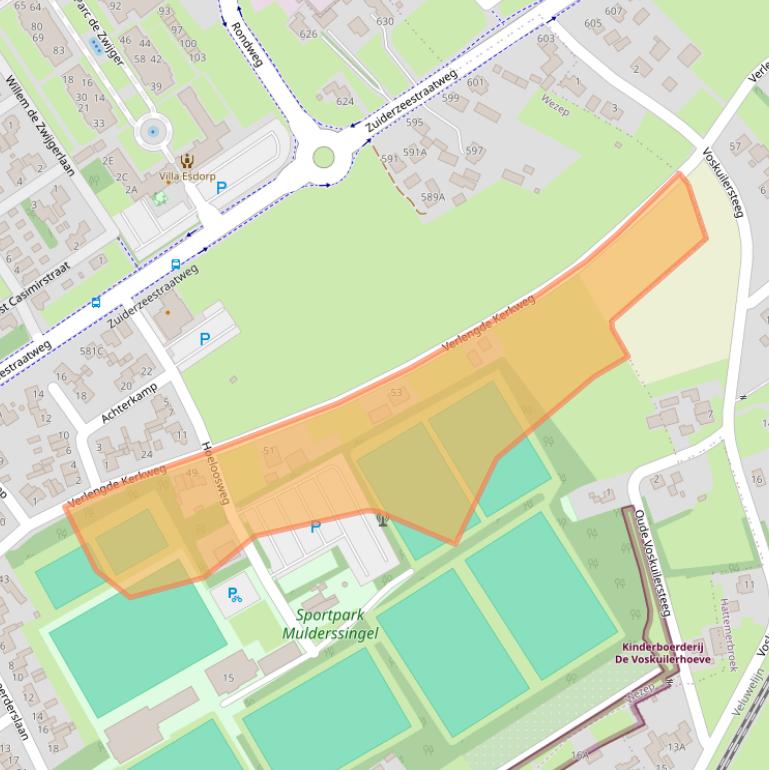 Kaart van postcodegebied 8091EX.