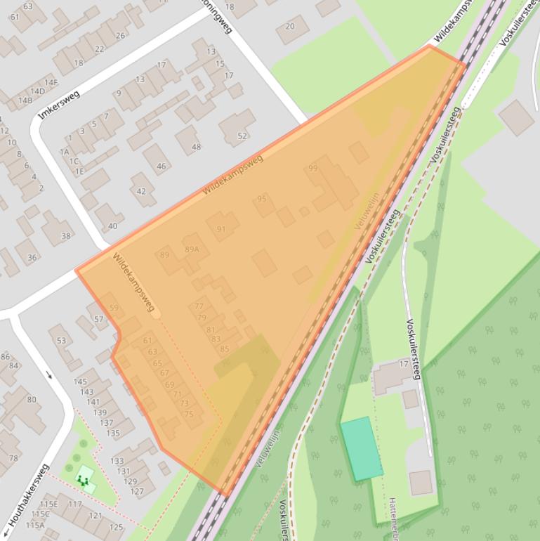 Kaart van postcodegebied 8091GJ.