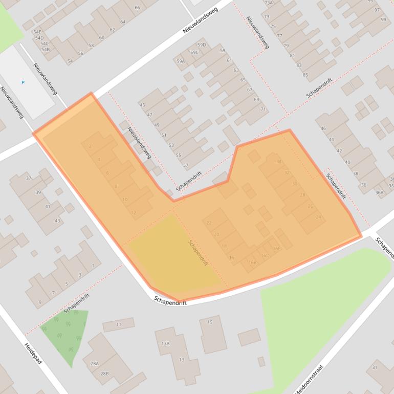 Kaart van postcodegebied 8091GW.
