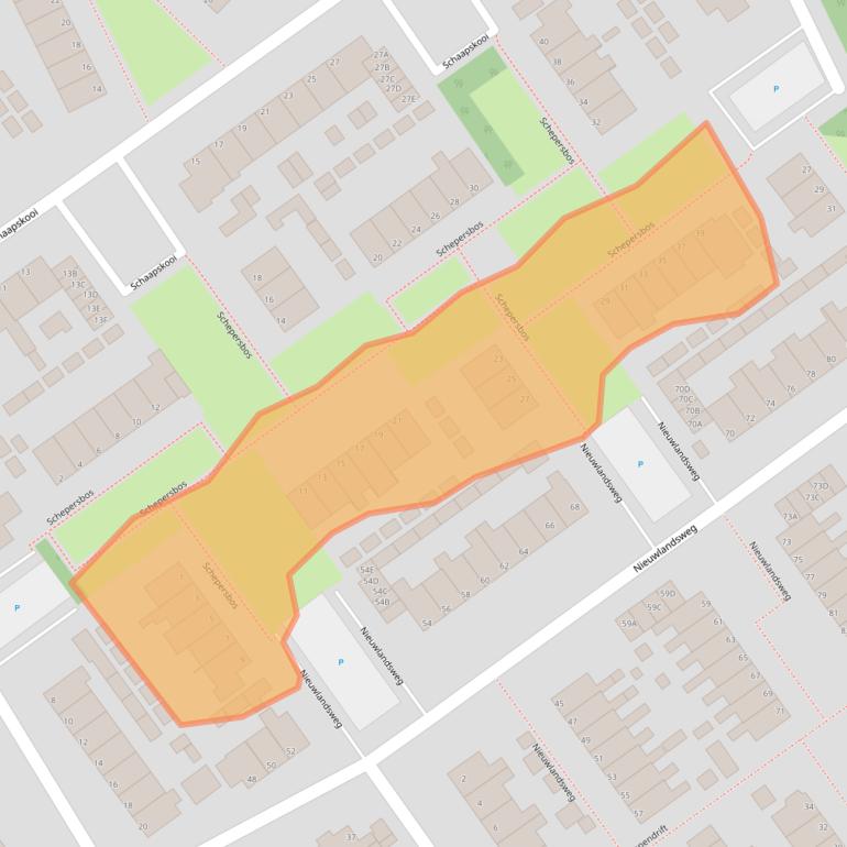 Kaart van postcodegebied 8091HA.