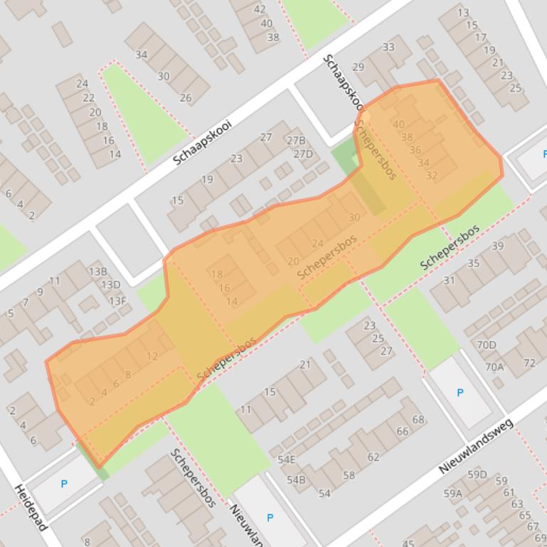 Kaart van postcodegebied 8091HB.