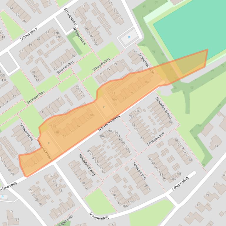 Kaart van postcodegebied 8091HP.