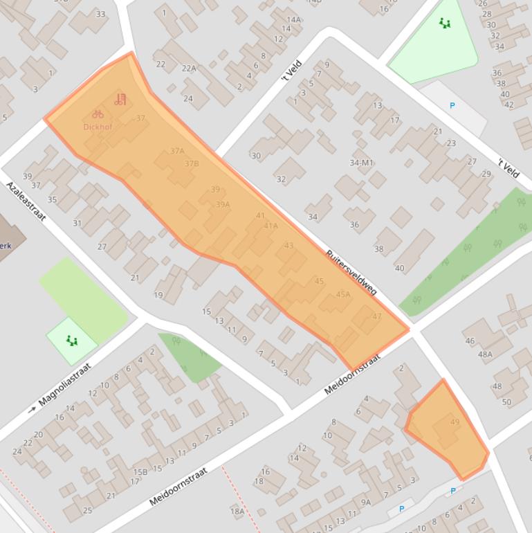 Kaart van postcodegebied 8091HS.