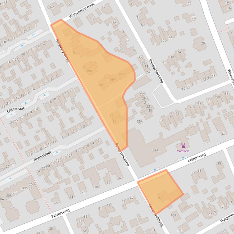 Kaart van postcodegebied 8091HX.