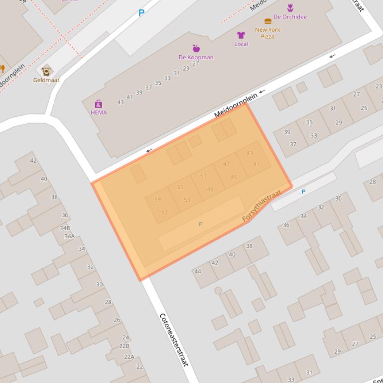 Kaart van postcodegebied 8091JT.