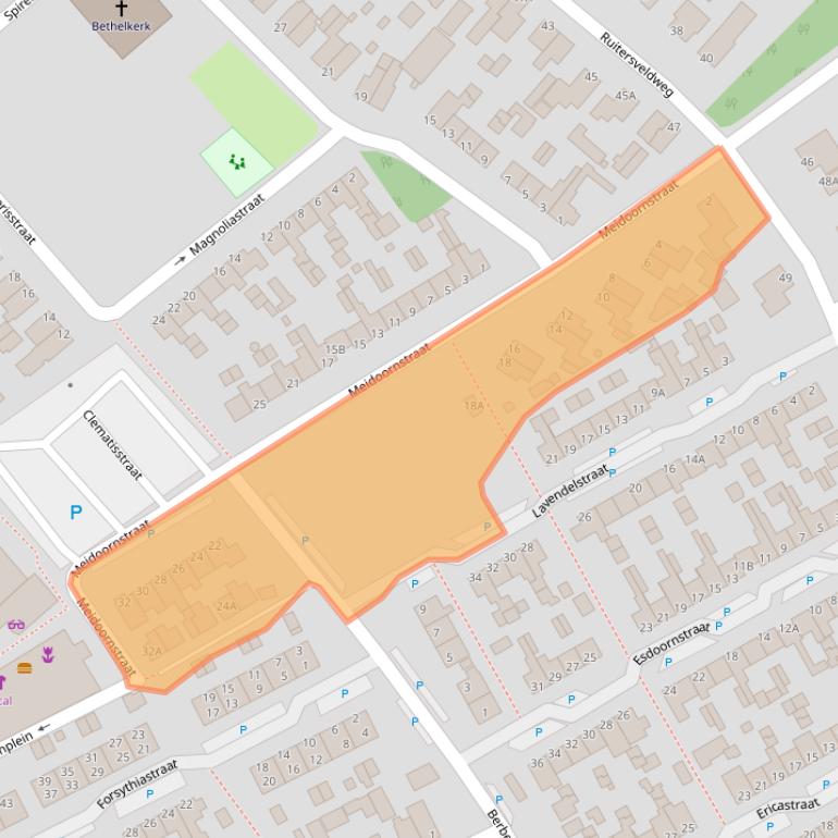Kaart van postcodegebied 8091JX.