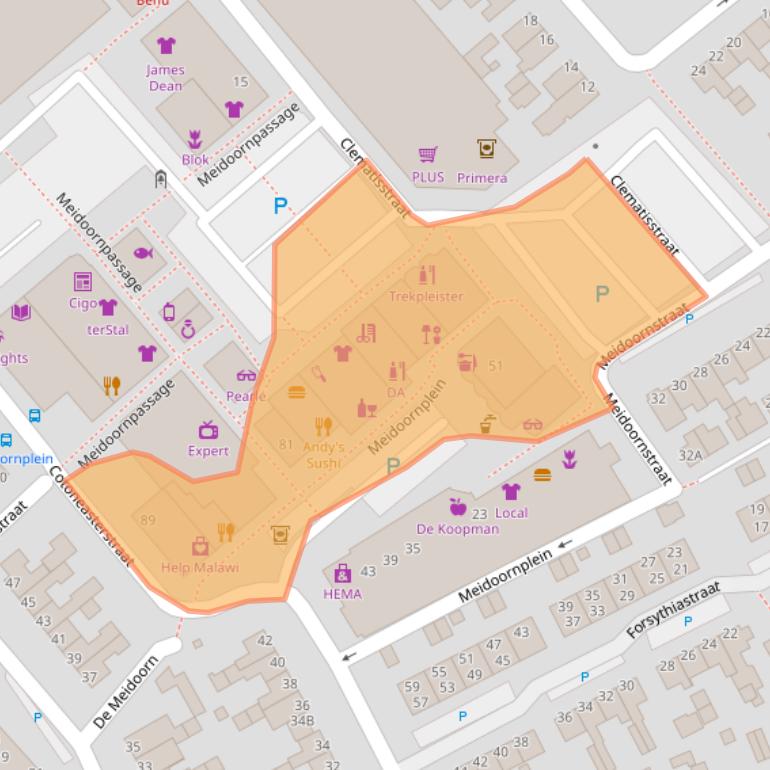 Kaart van postcodegebied 8091JZ.