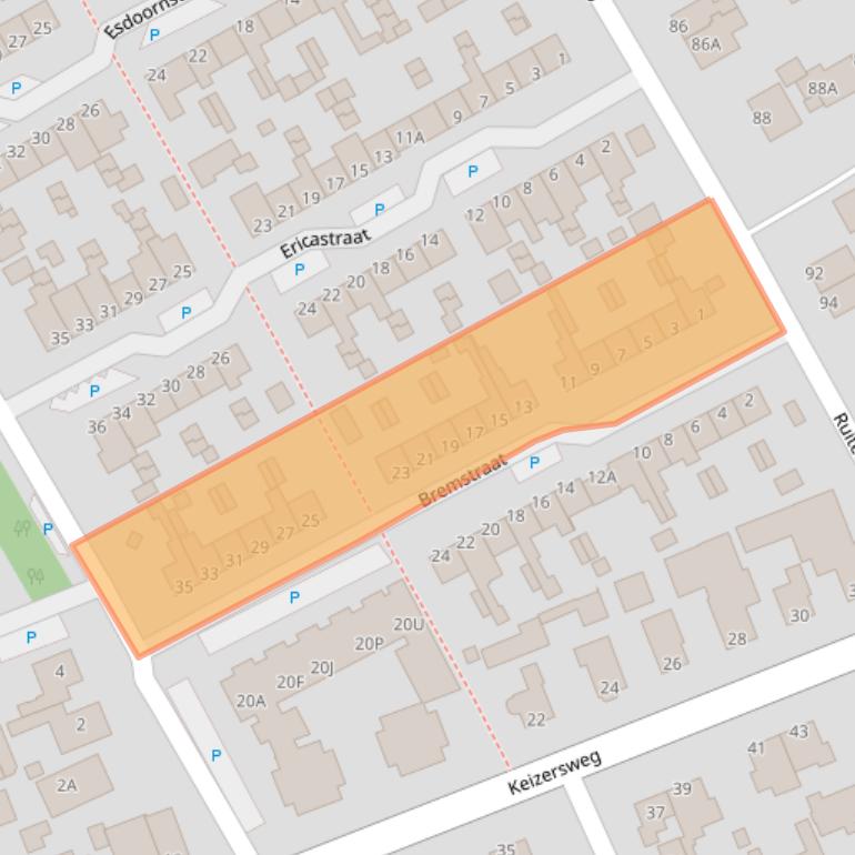 Kaart van postcodegebied 8091KH.